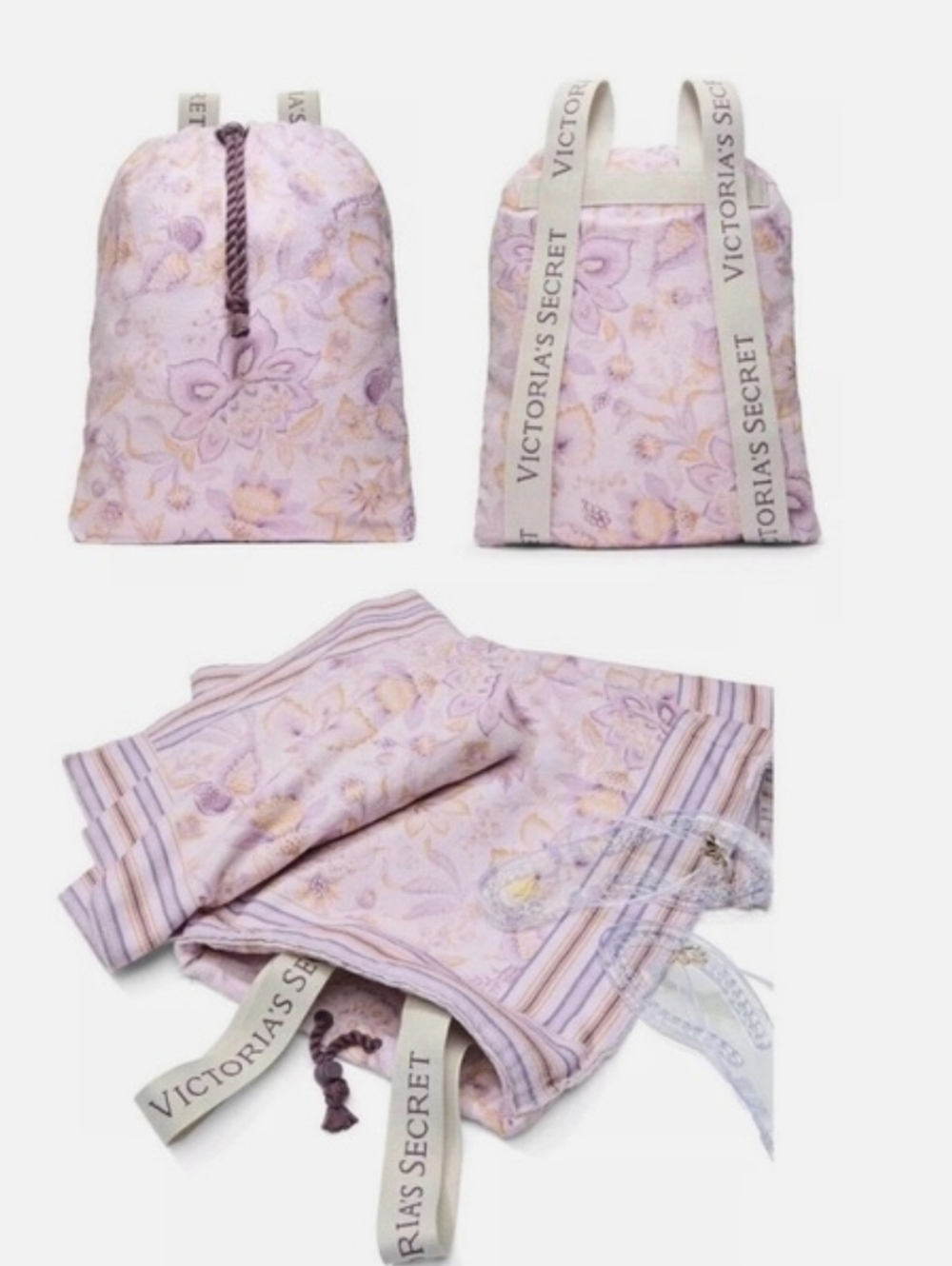 NEW Victoria's Secret Pink Paisley Towel and Bag Set